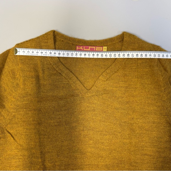 Kuna Baby Alpaca Sweater, Mustard/Gold, Pullover, V Neck, Sz S - Picture 10 of 13